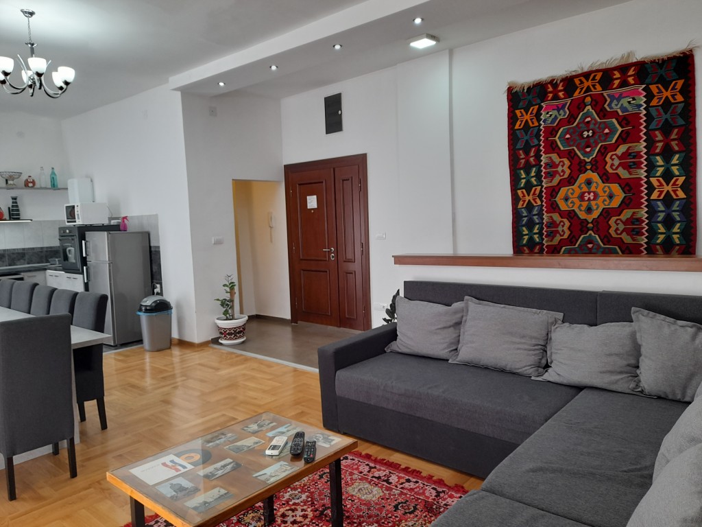 Authentic Belgrade Centre - Apartment Ethnica 2 View on the living room, dining area and kitchen